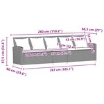 vidaXL Canapé de jardin avec coussins 5 places noir résine tressée