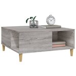 vidaXL Table basse sonoma gris 80x80x36 5 cm bois d'ingénierie
