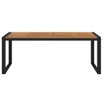vidaXL Table de jardin et pieds en forme de U 200x90x75 cm bois acacia