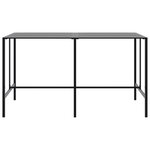 vidaXL Table de bar noir 200x100x110 cm acier enduit de poudre