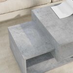 vidaXL Table basse Gris béton 105 x 50 x 32 5 cm Bois d'ingénierie