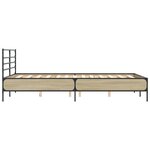 vidaXL Cadre de lit chêne sonoma 120x190 cm bois d'ingénierie et métal