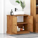 vidaXL Meuble Sous Évier avec porte VIGO marron miel 67.5 x 34 x 59 cm