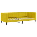 vidaXL Lit de jour avec lit gigogne et matelas jaune 80x200 cm velours