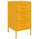 vidaXL Tables de chevet 2 Pièces jaune moutarde 36x39x68 cm acier