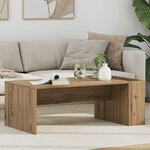 vidaXL Table basse Chêne artisanal 95 x 50 x 34 cm Bois d'ingénierie