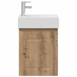 vidaXL Meuble de salle de bain avec robinet Chêne artisanal