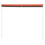 vidaXL Auvent rétractable 350x150 cm Orange et marron
