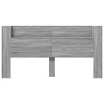 vidaXL Tête de lit Gris Sonoma 200 x 16 5 x 103 5 cm Bois d'ingénierie