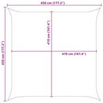 vidaXL Voile d'ombre Jaune et blanc 4 5 x 4 5 m 100   polyester Oxford