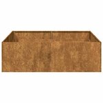 vidaXL Jardinière rouillé 100x100x30 cm acier inoxydable