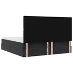 VidaXL Cadre de lit ottoman avec matelas noir 160x200 cm velours