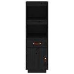 vidaXL Buffet haut Noir 34x40x108 5 cm Bois massif de pin