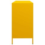 vidaXL Buffet jaune moutarde 135x39x73 5 cm acier laminé à froid