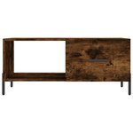 vidaXL Table basse chêne fumé 90x50x40 cm bois d'ingénierie