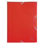 Chemise à élastique 3 rabats Polypropylène 4/10e Opaque Eco - A4 - Rouge x 30 EXACOMPTA