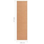 vidaXL Tapis BCF Beige 100x400 cm