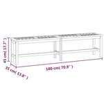 vidaXL Banc de jardin 180 cm bois massif d'acacia