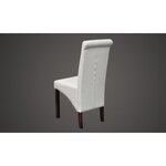 vidaXL Chaises à manger lot de 2 blanc similicuir