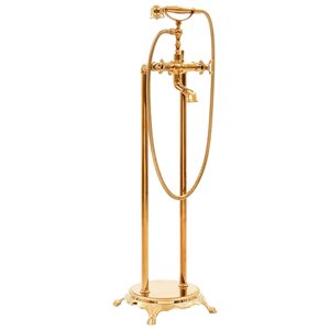 vidaXL Robinet de baignoire sur pied Acier inoxydable 99 5 cm Doré