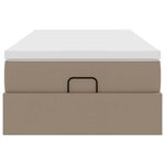 VidaXL Cadre de lit ottoman et matelas cappuccino 90x200 cm similicuir
