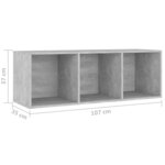 vidaXL Meubles TV 4 Pièces Gris béton 107x35x37 cm Bois d'ingénierie