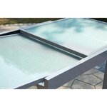 Table Molvina : table de jardin extensible 8 personnes en aluminium