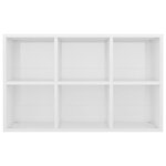 vidaXL Bibliothèque/buffet blanc brillant 66x30x98cm bois d'ingénierie