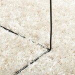 vidaXL Tapis ISTAN à poils longs aspect brillant crème Ø 200 cm
