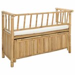 vidaXL Banc de Rangement de Jardin 110 x 47 x 80 cm Bambou Naturel