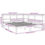 vidaXL Lit bibliothèque sans matelas 140x200 cm bois massif de pin