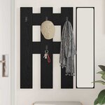 vidaXL Porte-manteau mural Montage mural Chêne noir 65 x 3 x 100 cm