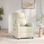 vidaXL Fauteuil inclinable électrique blanc similicuir