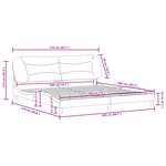 vidaXL Cadre de lit sans matelas taupe 200x200 cm tissu