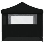vidaXL Tente de réception pliable escamotable 4 parois latérales noir
