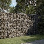vidaXL Panier gabion avec couvercle 200x50x150 cm fer galvanisé