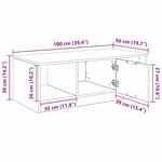 vidaXL Table basse chêne artisanal 100 x 50 x 36 cm Bois d'ingénierie