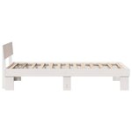 vidaXL Cadre de lit avec tête de lit Blanc 90 x 190 cm Pin massif