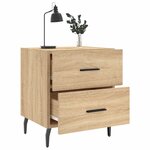 vidaXL Tables de chevet 2 Pièces chêne sonoma 40x35x47 5 cm