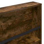 vidaXL Étagère à magazines avec étagère Chêne fumé 80 x 12 x 70 cm