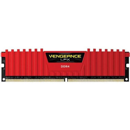 CORSAIR Mémoire PC LPX8GB - Vengeance DDR4DRAM (1x 8GB) - 2400MHz- PC4/19200 - Rouge (CMK8GX4M1A2400C16R)
