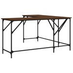 vidaXL Bureau chêne marron 149x149x75 cm bois d'ingénierie