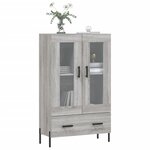 vidaXL Buffet haut sonoma gris 69 5x31x115 cm bois d'ingénierie