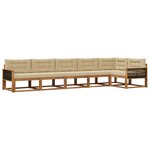 vidaXL Ensemble de canapés d'extérieur 6 pc Naturel et Beige