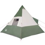 vidaXL Tente de camping tipi 7 personnes vert imperméable