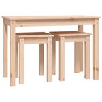 vidaXL Tables gigognes 3 Pièces Bois de pin massif