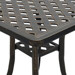 vidaXL Table de jardin bronze 53x53x53 cm aluminium coulé