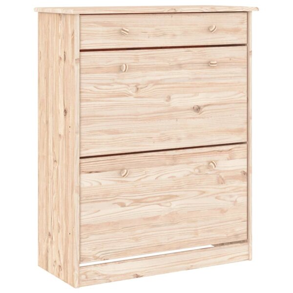 vidaXL Armoire à chaussures ALTA 77x35x96 cm bois massif de pin