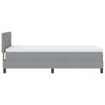 vidaXL Lit box spring avec matelas et lumière LED gris clair 100x200 cm en tissu