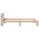 vidaXL Cadre de Lit en Bois de Pin Naturel Naturel Bois de pin massif